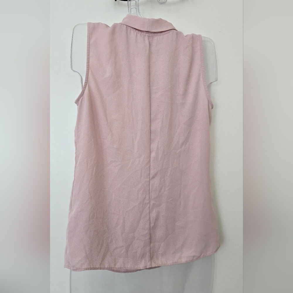 3/$20 Laundry by Shelli Segal Sleeveless Blouse Blush Pink XS - Picture 3 of 3